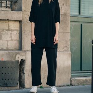 NWOT Roucha Curved Leg Mini-Pleated Pant